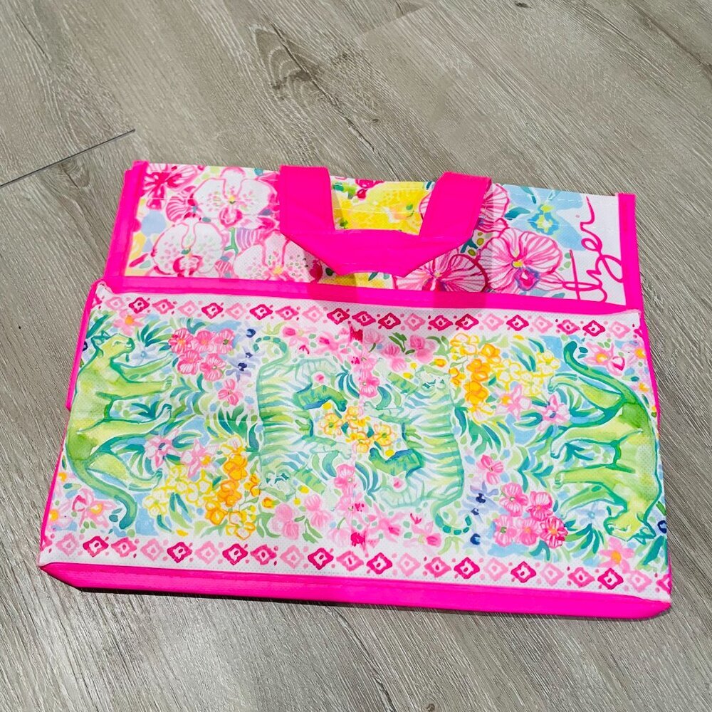 Lily Pulitzer Floral Garden Reusable Tote Bag - Picture 3 of 5